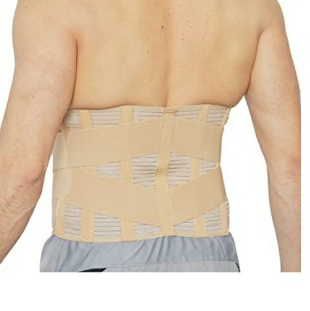 New Unisex NeoTech Adjustable Compression Back Brace Lumbar Support Belt